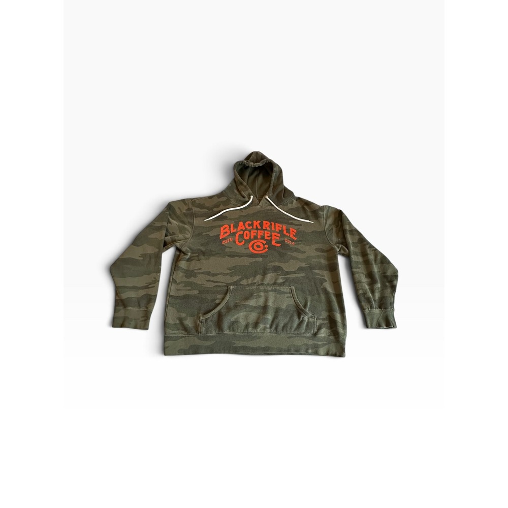 Black Rifle Coffee Hoodie Mens 2XL Camo Pullover Tactical Logo Graphic
